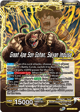 Great Ape Son Gohan, Saiyan Impulse