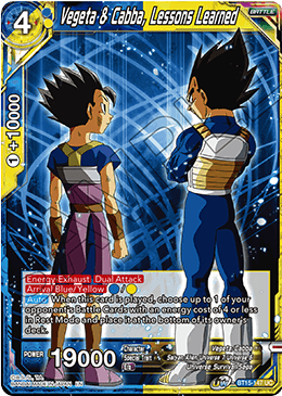 Vegeta & Cabba, Lessons Learned
