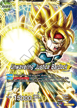 Yellow Bardock Dragonball Super Unwavering Justice Bardock BT3-082 R 