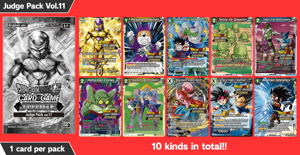9 Sealed New Dragon Ball Super Card Game Judge Pack Vol 