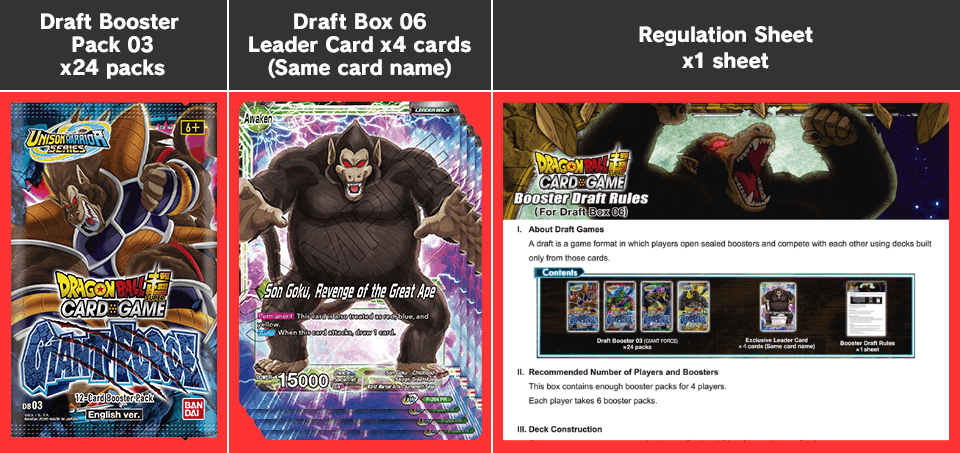 Giant Force Dragonball Super Card Game TCG Brand New & Sealed Draft Box 06 