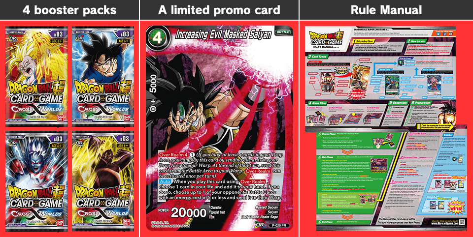 Details about   x10 Dragon Ball Super Card Game Cross Worlds Series 3 Super Dash Pack 