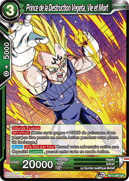 Prince de la Destruction Vegeta, Vie et Mort