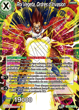 Roi Vegeta, Ordres d’Invasion