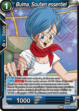 Bulma, Soutien essentiel