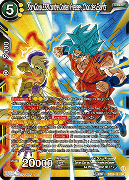 Son Goku SSB contre Golden Freezer, Choc des Esprits