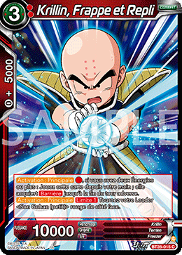 Krillin, Frappe et Repli