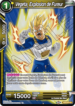 Vegeta, Explosion de Fureur