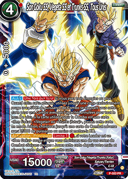 Son Goku SS, Vegeta SS et Trunks SS, Tous Unis