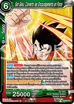 Son Goku, Convertir les Encouragements en Force