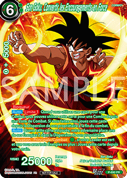 Son Goku, Convertir les Encouragements en Force
