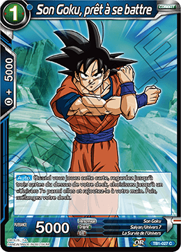 Son Goku, prêt à se battre