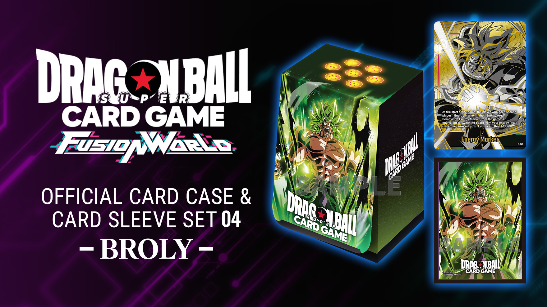 OFFICIAL CARD CASE & CARD SLEEVES SET 04 -BROLY-