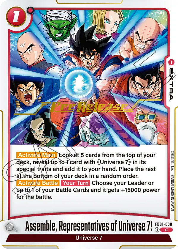 FB01-030 Assemble, Representatives of Universe 7!