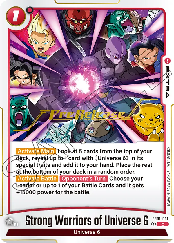 FB01-031 Strong Warriors of Universe 6