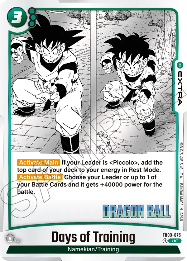 FB03-075 Days of Training