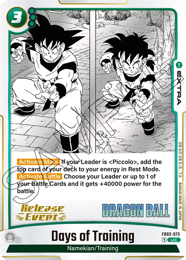 FB03-075 Days of Training