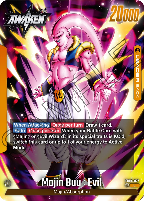 Majin Buu : Evil FB04-077, dorso