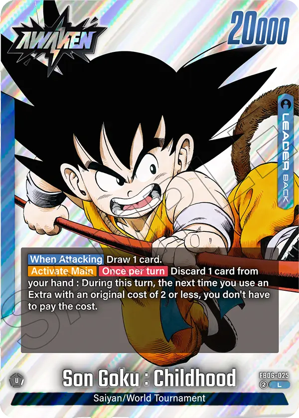 Son Goku : Childhood FB06-025-p2, dorso