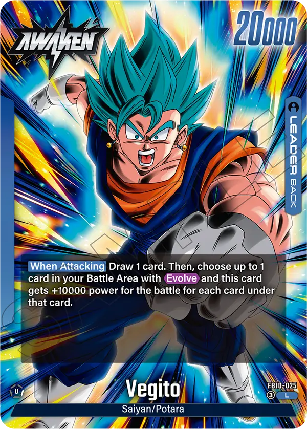 Vegito (FB10-025 Blue Leader, awakened side), Dragon Ball Super Fusion World