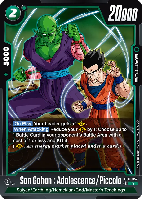 FB10-057 Son Gohan : Adolescence/Piccolo