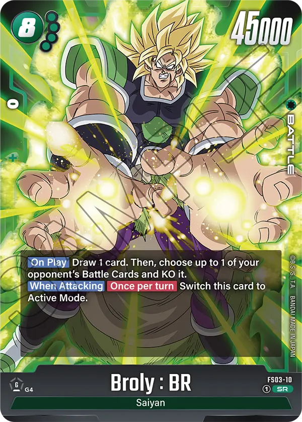 フュージョンワールド ブロリー:BR SR SCR Dragon Ball card Broly BR SCR Super Parallel Rare Fusion