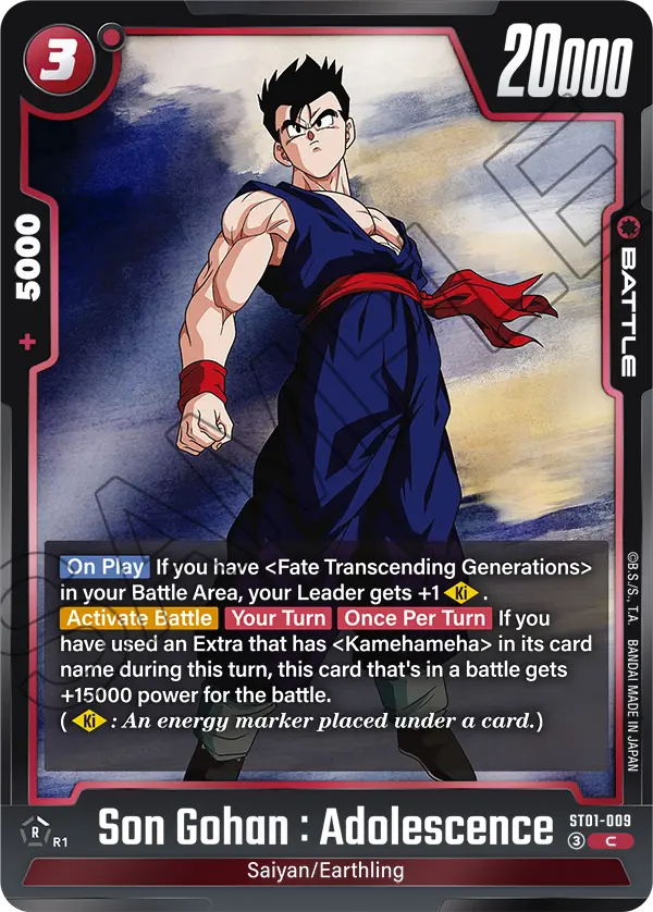 ST01-009 Son Gohan : Adolescence