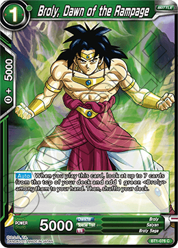 Broly, Dawn of the Rampage