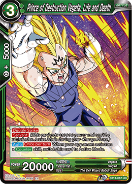 Prince of Destruction Vegeta, Life and Death