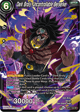 Dark Broly, Uncontrollable Berserker