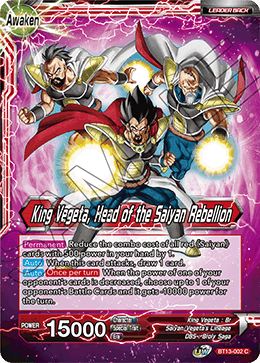 King Vegeta, Head of the Saiyan Rebellion