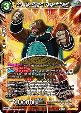 Great Ape Shugesh, Saiyan Potential