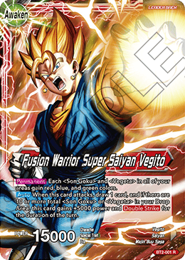 Repeated Force Vegito BT2-012 SR Dragon Ball Super Card Game TCG