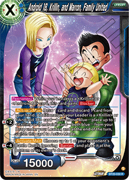 Android 18, Krillin, and Marron, Family United