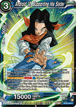 Android 17, Supporting His Sister