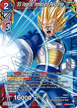 SS Vegeta, Immediate Response