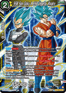 SSB Son Goku & SSB Vegeta, Rivalry