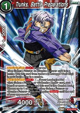 Trunks, Battle Preparations