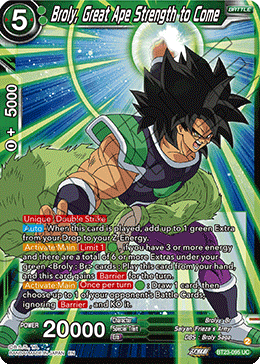 Broly, Great Ape Strength to Come
