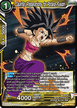 Caulifla, Preparations for Potara-Fusion