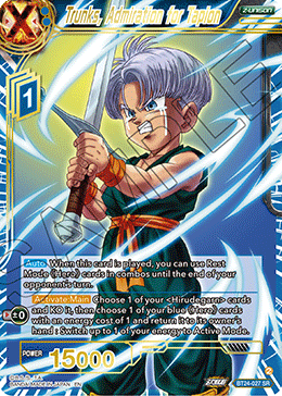 Trunks, Admiration for Tapion