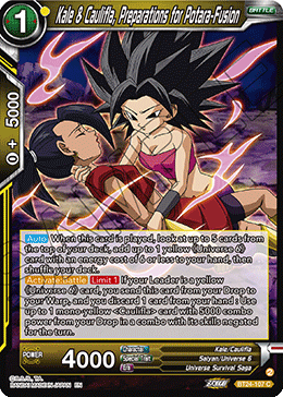 Kale & Caulifla, Preparations for Potara-Fusion