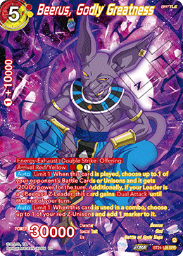 Beerus, Godly Greatness