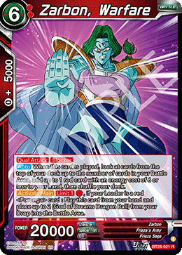 Zarbon, Warfare