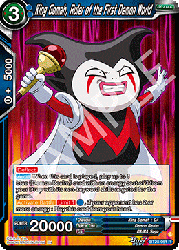 King Gomah, Ruler of the First Demon World