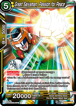 Great Saiyaman, Passion for Peace