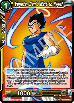 Vegeta, Can’t Wait to Fight