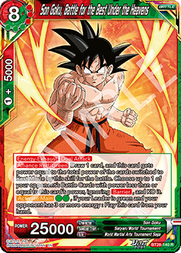 Son Goku, Battle for the Best Under the Heavens