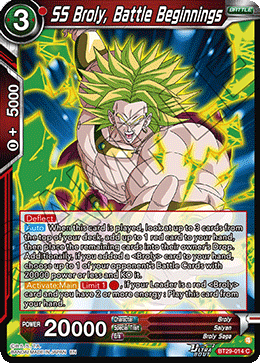 SS Broly, Battle Beginnings