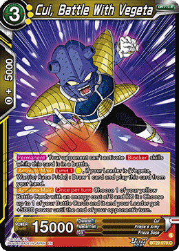 Cui, Battle With Vegeta